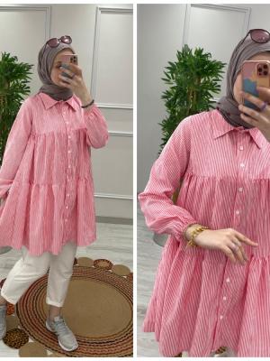 Gofre Tunik Pembe